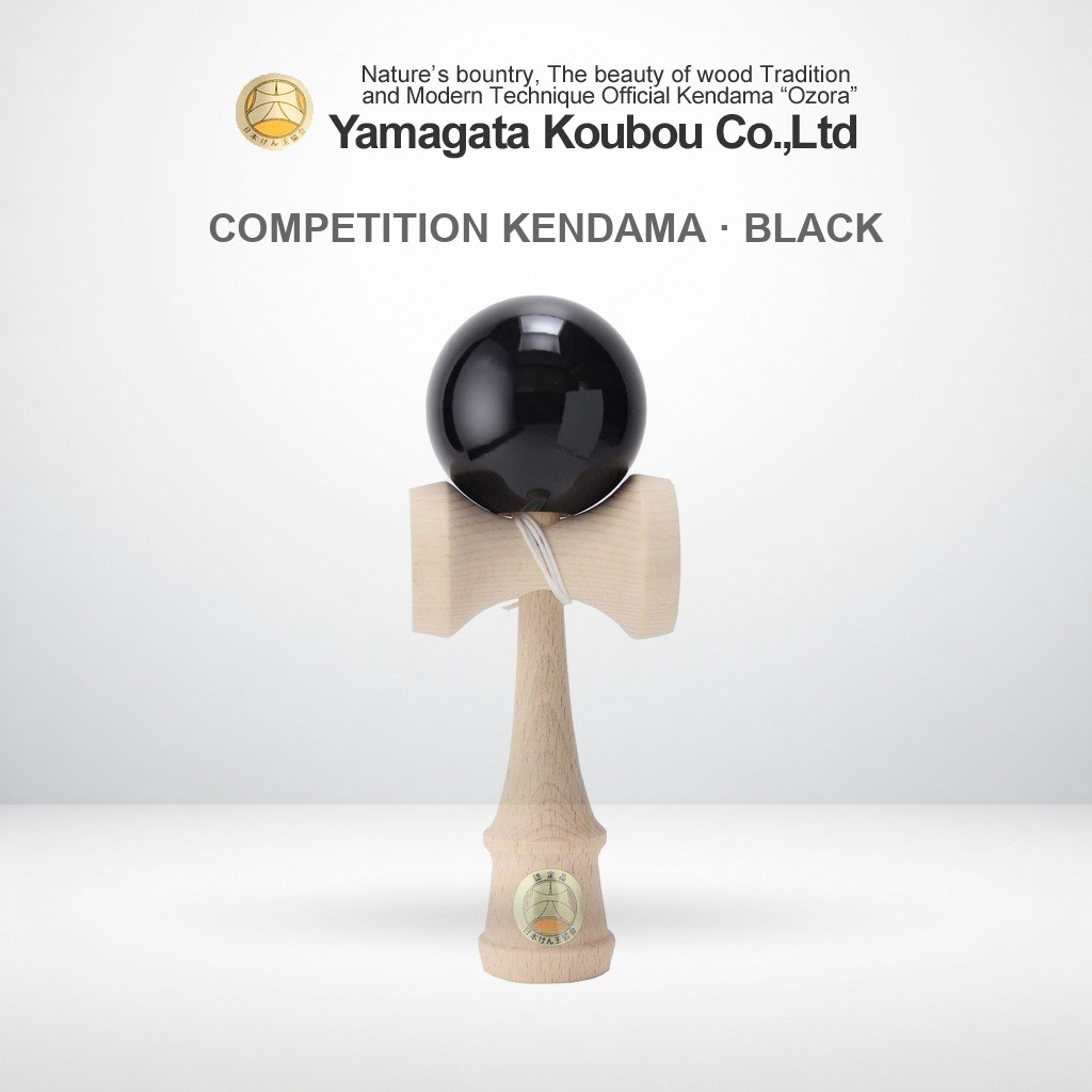 "Japan Kendama Association Certified New Competition Kendama 'Ozora' Solid Color Black Domestic Prod