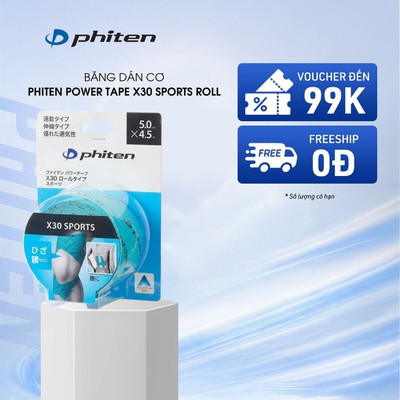 Băng Dán Cơ Thể Thao Cuộn Phiten Power X30 (5.0CMx4.5M) - Phiten Power Tape X30 Sports Roll (5.0CMx4.5M)
