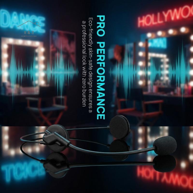 RO > Tai nghe micro giả thực tế nhẹ cho trang phục Rostar Tiệc Halloween và Đồ dùng Karaoke Mới