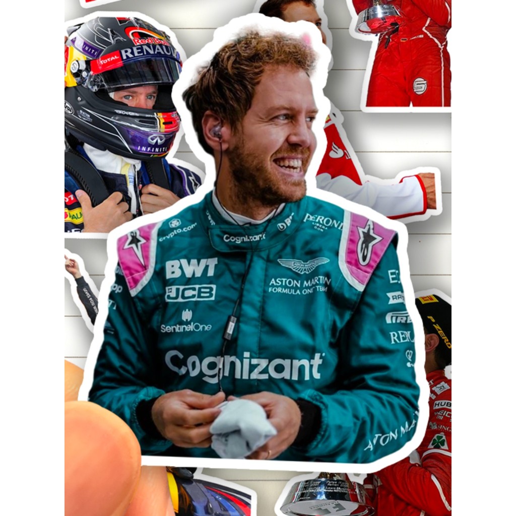 Wittel Sticker HD Chống Nước F1 Rider Sebastian Vettel Ngoại Vi Trang Trí Miếng Dán Hành Lý
