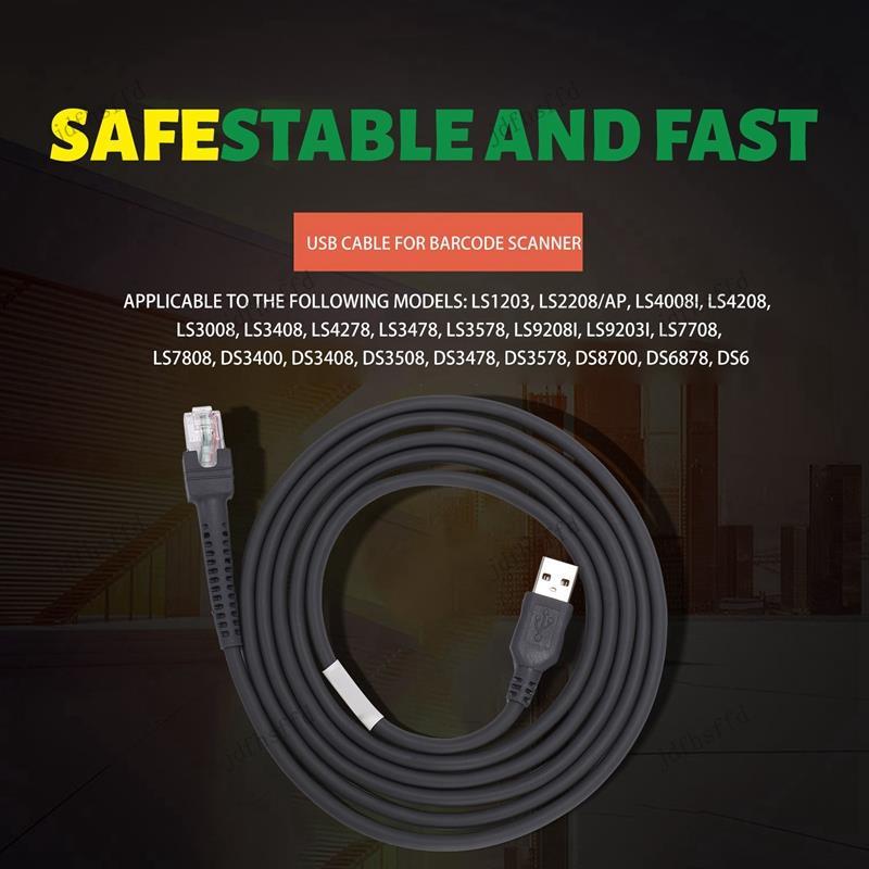 Cáp dữ liệu máy quét LS2208 AP LS4208 DS9208 máy quét mã vạch Cáp dữ liệu cổng USB