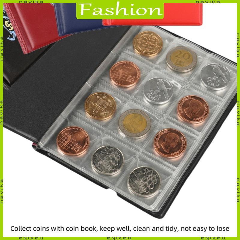 NA Coin Book 120 Pocket Coin Collection Holder Coin Storage Book 2 9x2 9cm mỗi túi cho bộ sưu tập ti