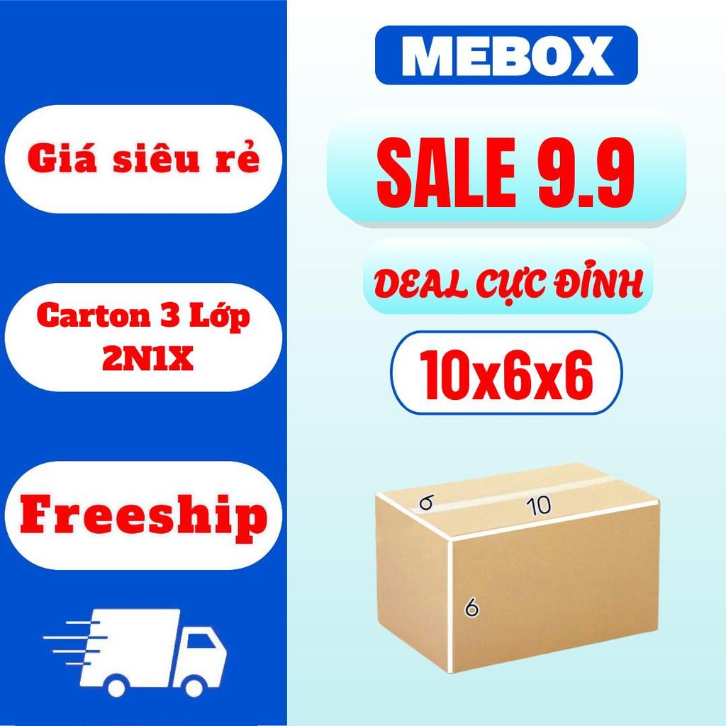 Hộp carton gói hàng 10x6x6 bộ 100