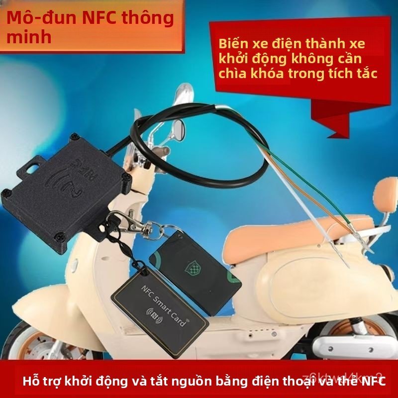 Khóa điện NFC cảm ứng xe điện module NFC khởi động nguồn 48V-72V đa dụng bền đẹp giao nhanh