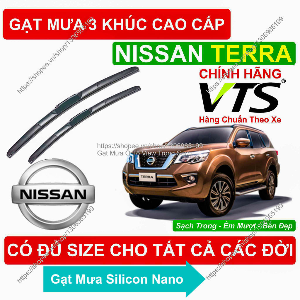 Gạt Mưa 3 Khúc Kính Lái Nissan Terra/ Cặp Gạt Mưa  Kính Lái Cho Các Dòng  Nissan Terra