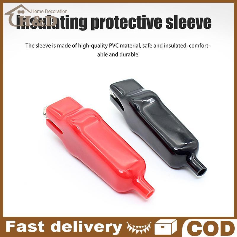 2pcs Alligator Clip 20A PVC vỏ bọc Alligator kẹp tự làm kiểm tra dẫn cá sấu điện Clip Bộ phận công c
