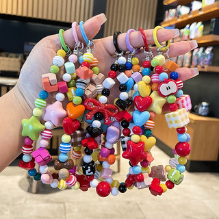  Dây đeo điện thoại handmade hạt cườm Dopamine ngộ nghĩnh phụ kiện móc khóa túi nữ dây chống rơi bền chắc 
