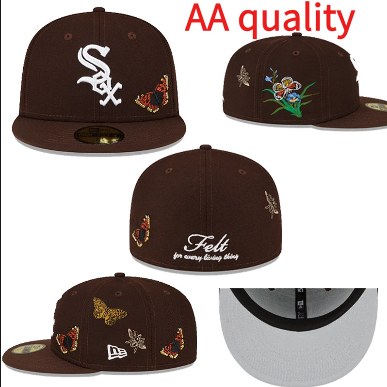 Mũ lưỡi trai 59FIFTY chính hãng Chicago White Sox, nhiều logo, phù hợp làm quà tặng