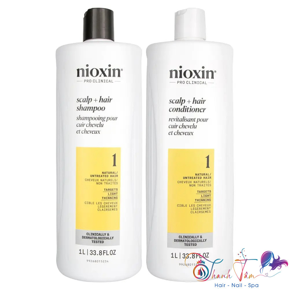 [ NA ] Dầu gội xả chống rụng tóc Nioxin System 1 1000mlx2