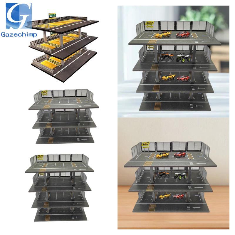 1 / 64 Diecast Wheels Display Case Garage Diorama Display Collection Parking Lot Display Case cho bú