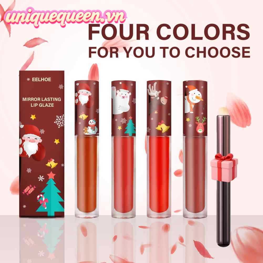【QUÀ TẶNG MIỄN PHÍ】Son môi Eelhoe dưỡng ẩm chống nước lâu trôi, gương trang điểm môi Giáng sinh, son