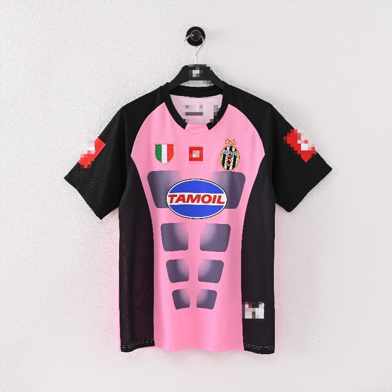 Retro 0203 Áo đấu thể thao bóng đá thủ môn Juventus tay ngắn