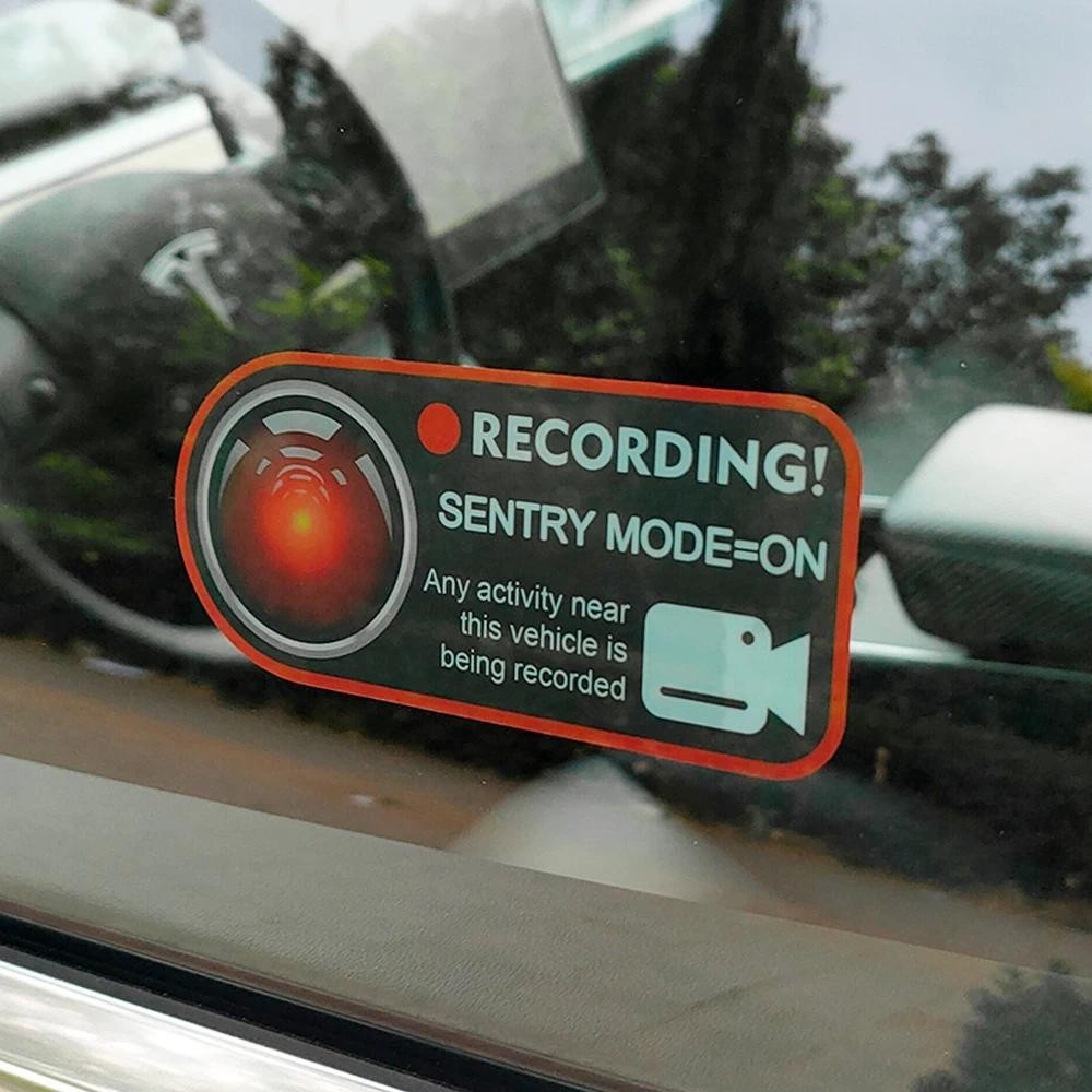 Xe Sentry Chế Độ Ghi Âm Dán Tĩnh Cho Tesla Model 3 X S Y Ghi Nhắc Nhở Cửa Sổ Bên Trong Caveat Warn S