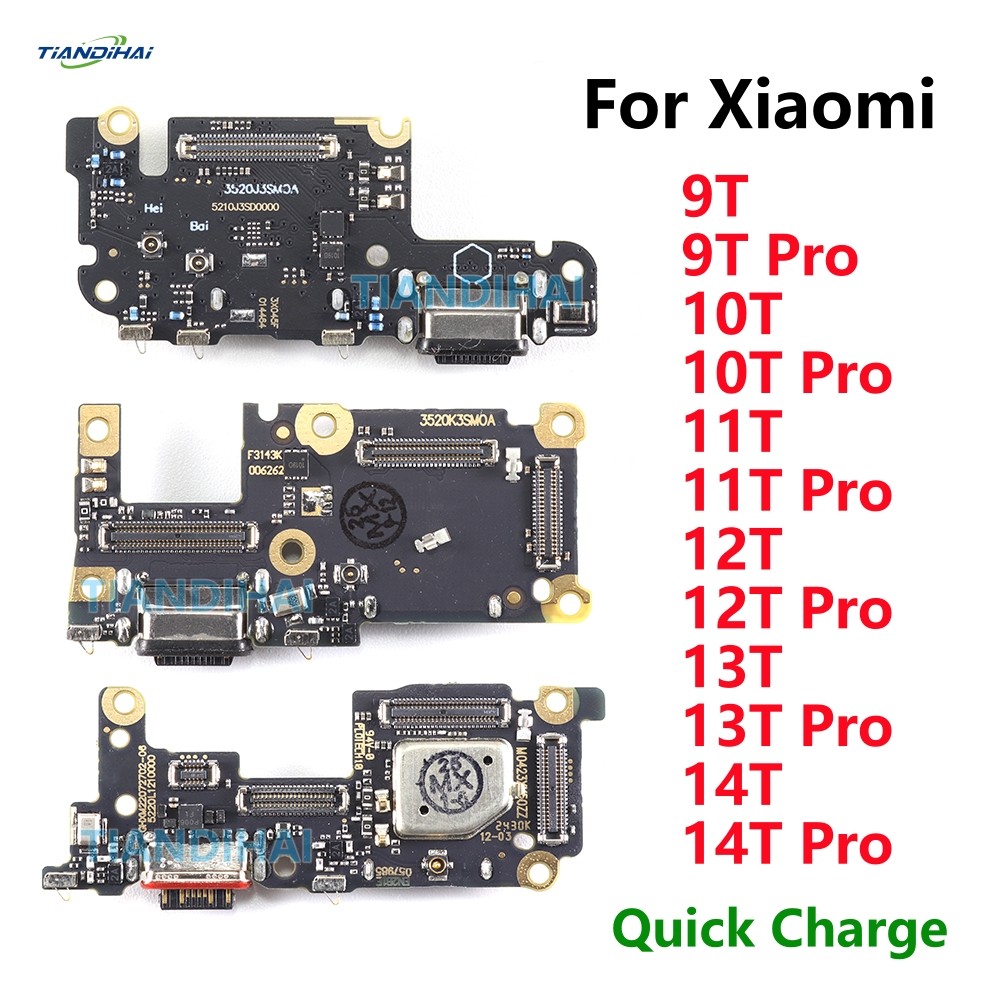 Dành Cho Xiaomi Mi 11T 12T 13T 14T 9T Pro USB Sạc Ban Sạc Dock Cổng Mềm Cáp Phần 11Tpro 12Tpro 13Tpr