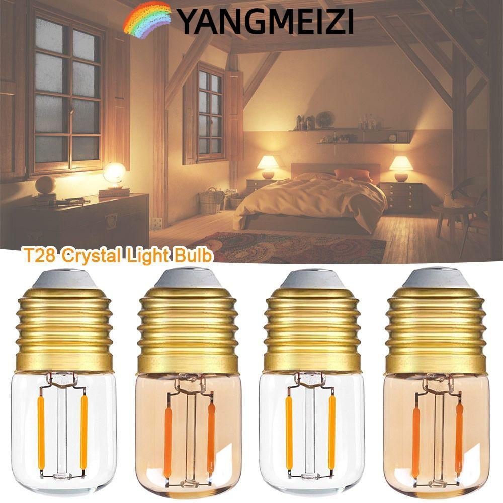 Bóng đèn LED YANGMEIZI, Bóng đèn pha lê T28 màu trắng ấm áp, Bóng đèn LED 2200K E26 E27 1W Sáng