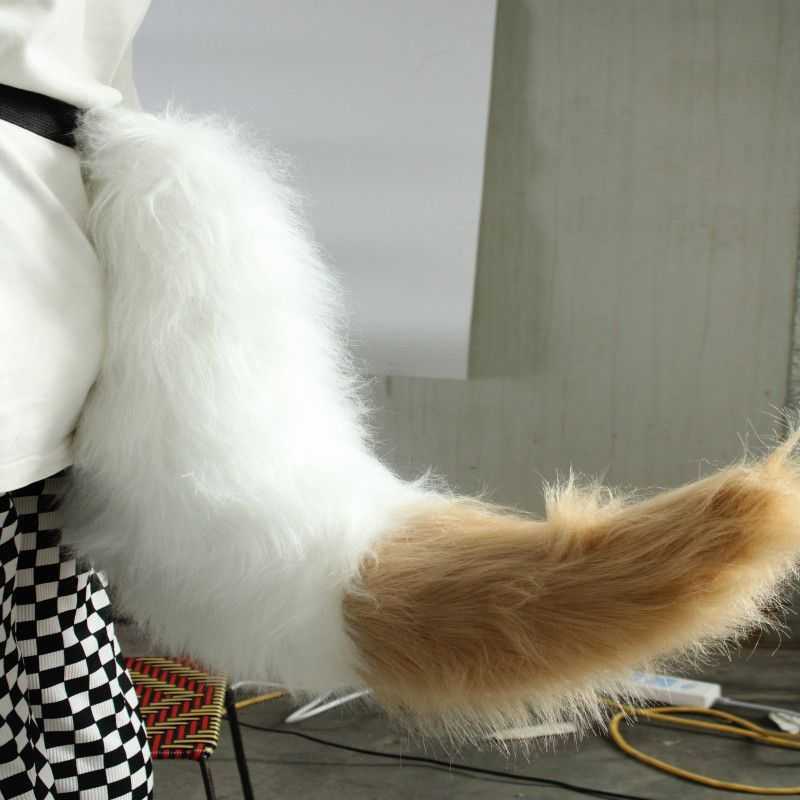 10bbcosplay Fox tail plush wolf ears animal costume accessories large anime prop tp Ornament BMKQ