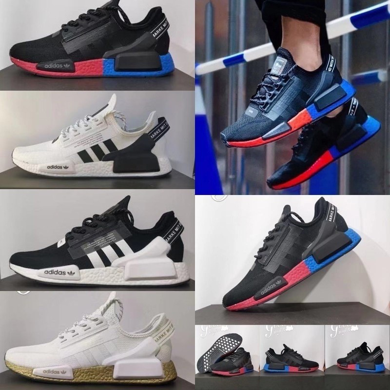Giày thể thao dệt kim co giãn NMD R1 Clover V2 giày chạy bộ