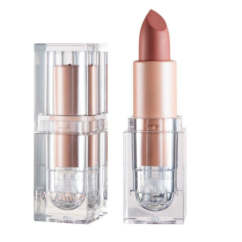 The matte color fades when eaten, the new earthy color does not10y Trendy internet-famous lipstick i