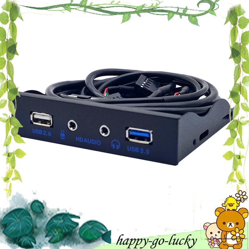 [xinggao.vn] Bộ chuyển đổi bảng điều khiển phía trước PC Hub 2 cổng USB 3.0 có âm thanh HD Giắc cắm 