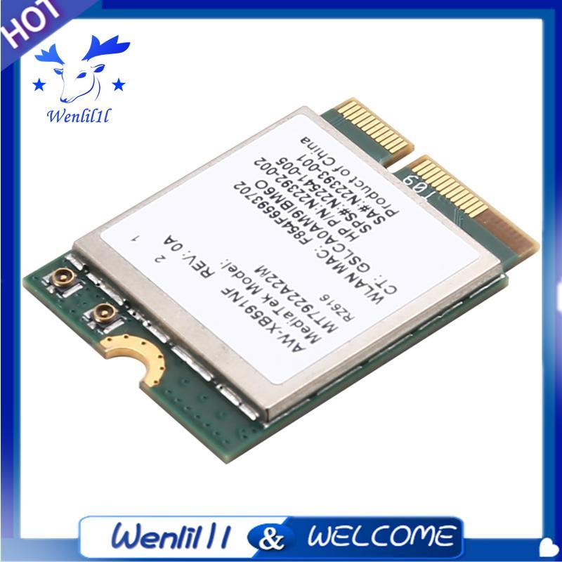 Bộ chuyển đổi mạng WiFi 6E không dây MT7922 M. 2 Thẻ 5374Mbps BT 5.3 Tri Band 2.4G / 5G / 6Ghz Win 1