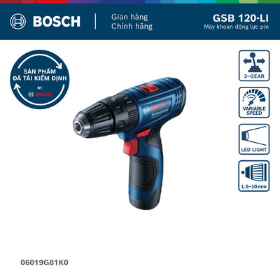 [Hàng kiểm định lại] Máy khoan động lực pin GSB 120-LI - Hoạt động ổn định, có bảo hành 3 tháng