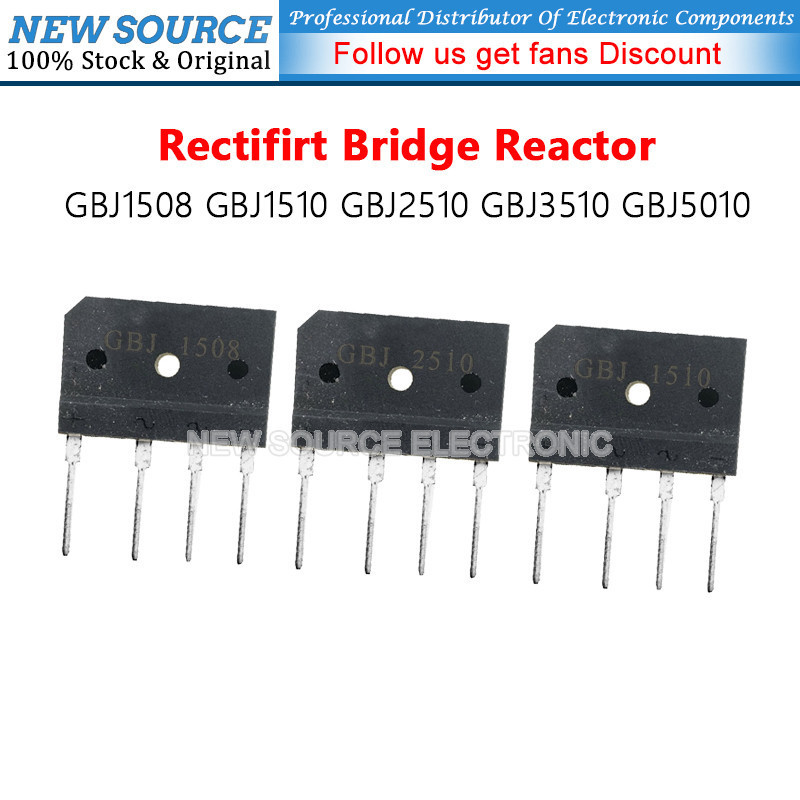 [1 cái] GBJ1508 GBJ1510 GBJ2510 GBJ3510 GBJ5010 Lò phản ứng cầu Rectifirt