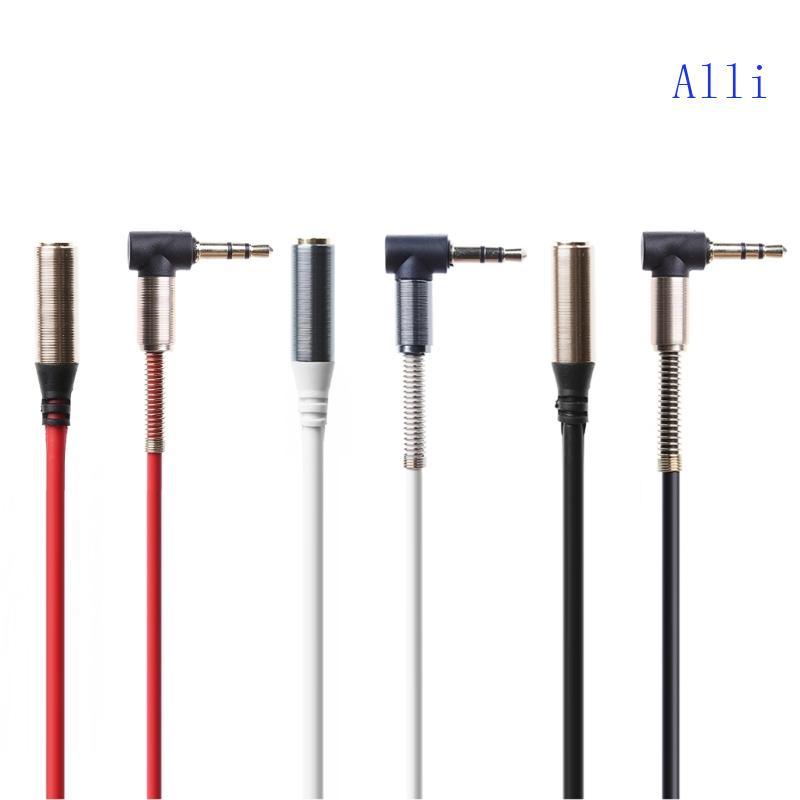 Alli 3 5mm Nam Sang Nữ Góc Phải Adapter Jack Cắm Aux Nối Dài Adapter Cho Xe MP4 MP3