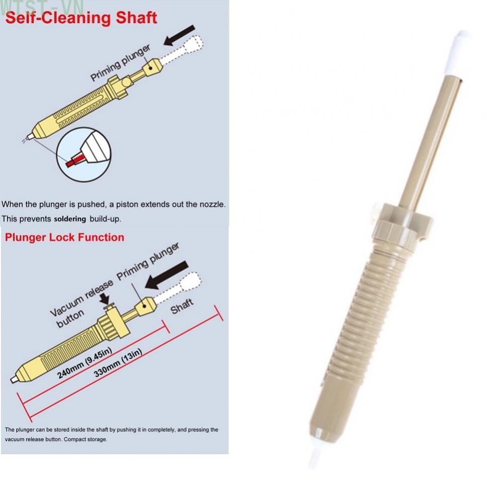 Vacuum Solder Sucker Pump 330mm Long Handle Desoldering Pump Welding Sucker Tool