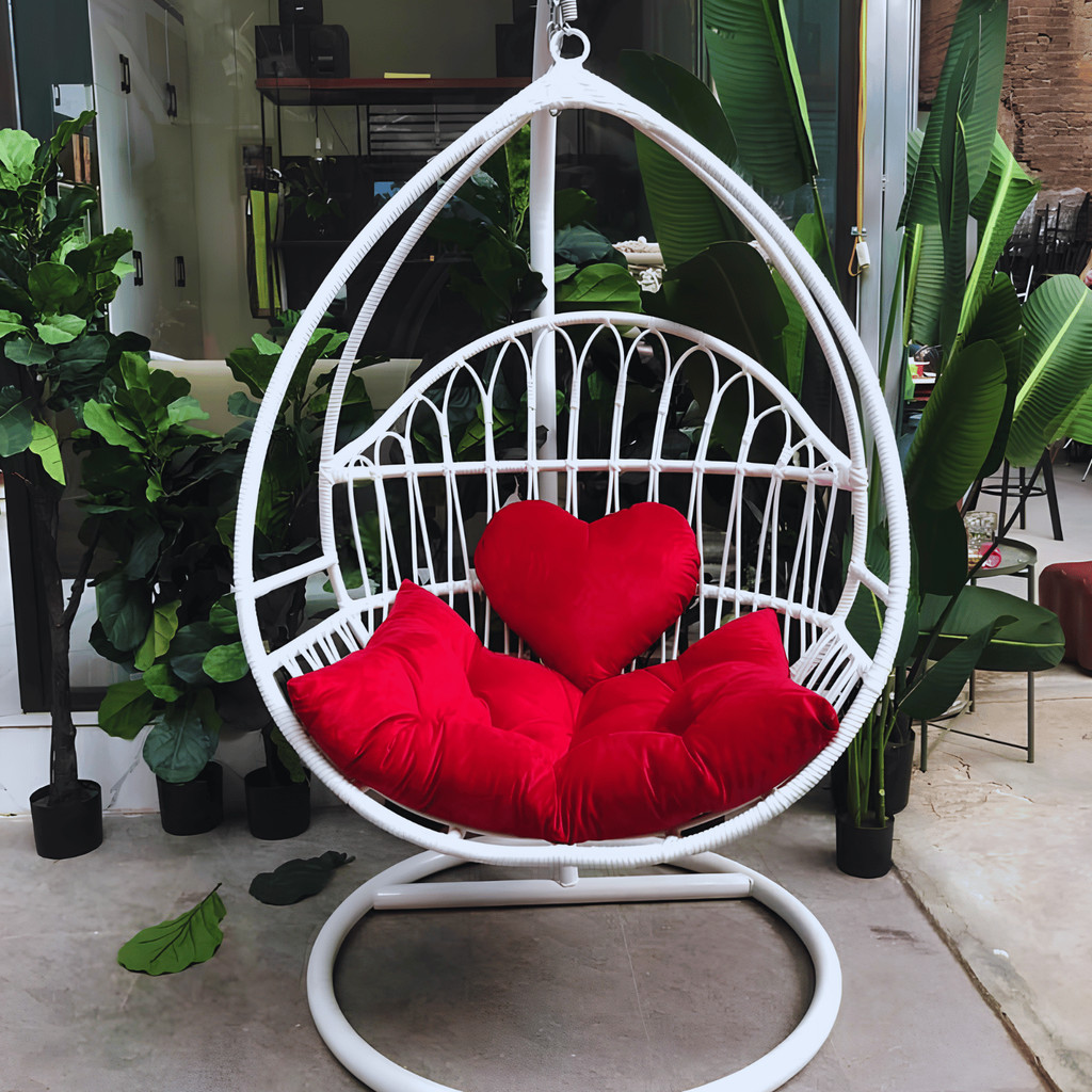 Xích Đu Phoenix Giả Mây Lõi Thép Cao Cấp, Dùng Thư Giãn Ban Công Sân Vườn Quán Cafe