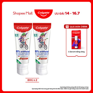 Bộ 2 Kem đánh răng Colgate Kid Free From cho bé 6-9 tuổi không chất bảo quản 80g