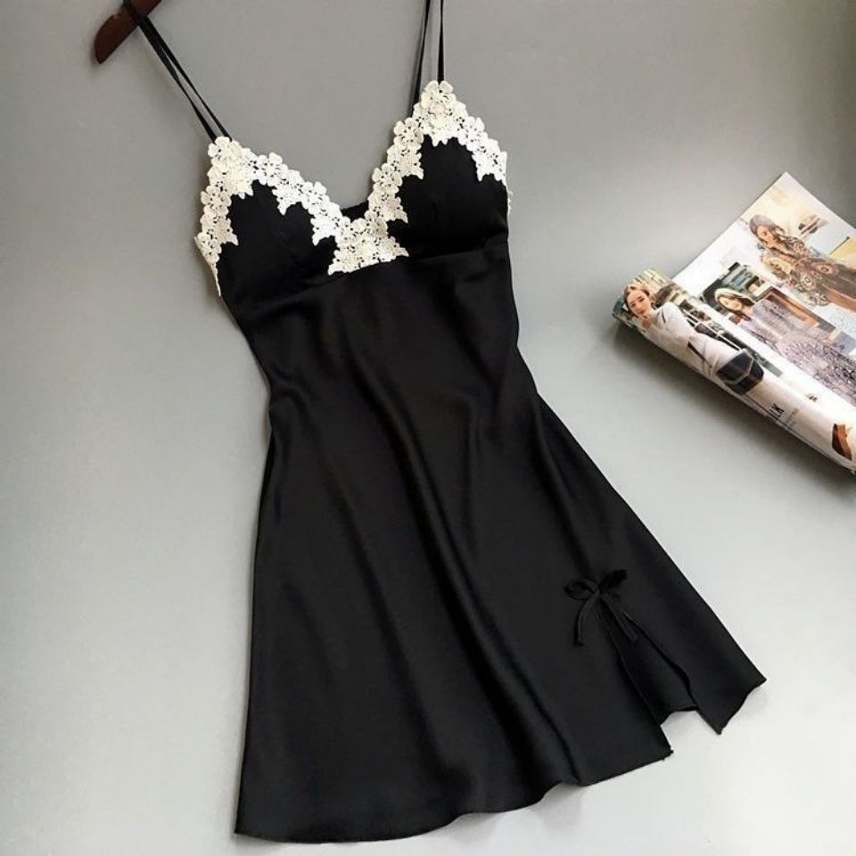 Bộ Đồ Ngủ Hàng Năm Nữ Sling Váy Ngủ Ren Mini Low-cut Nightclub _ NG Clothing Store