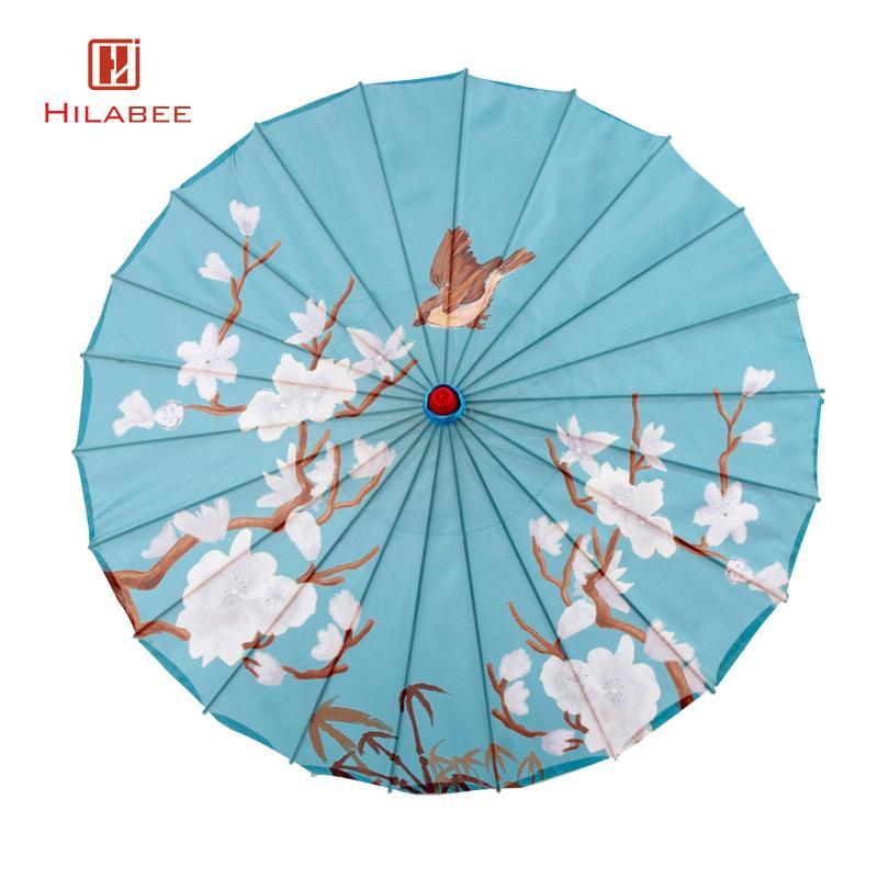HILABEE Handmade Dầu Giấy Ô Lụa, Nghệ Thuật Trung Quốc Cổ Điển Nhảy Dù Dù Dù Cho Trang Phục