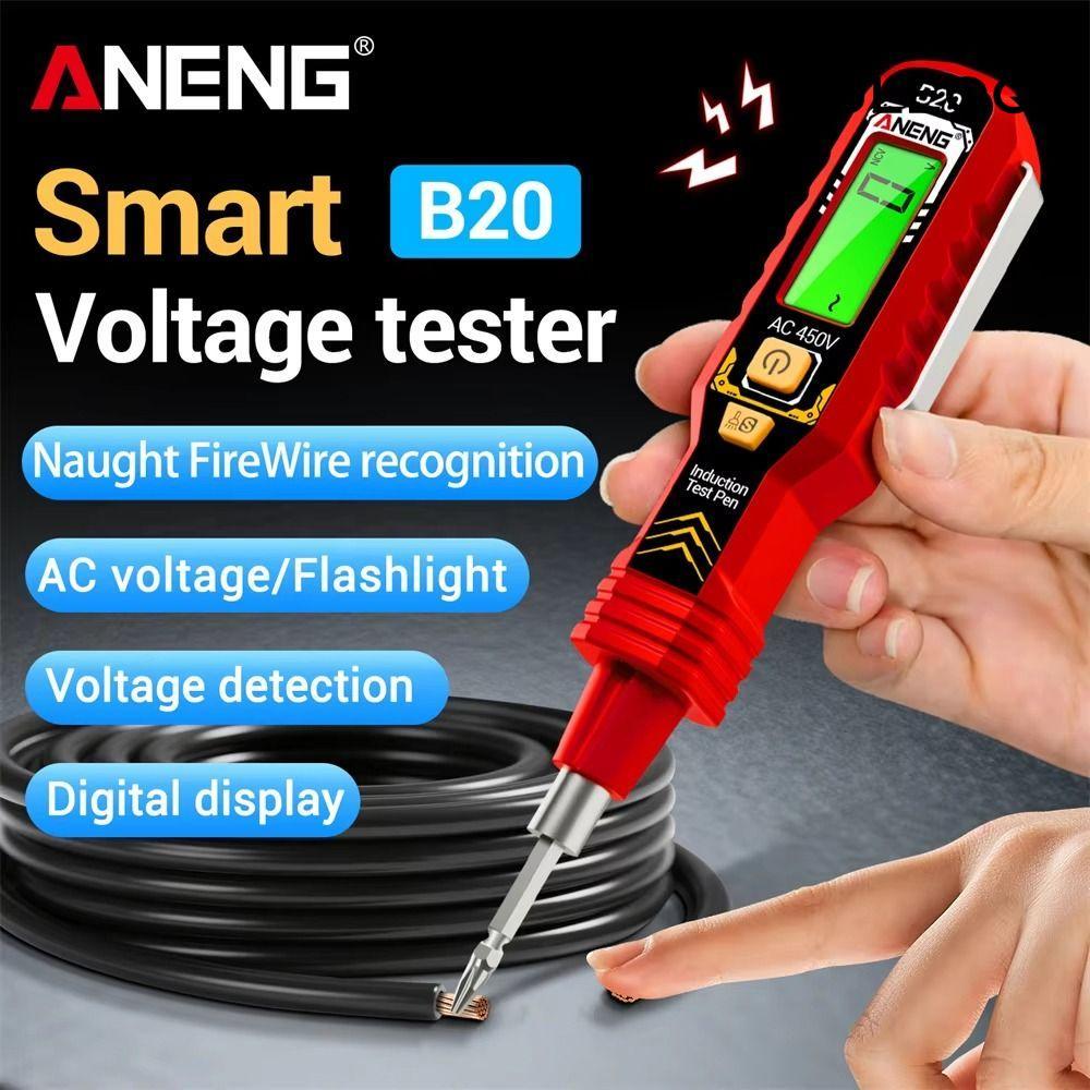Bút kiểm tra điện áp HULEQI, Máy dò điện áp báo động hai đầu, ANENG B20 Bút cảm ứng thợ điện chính x