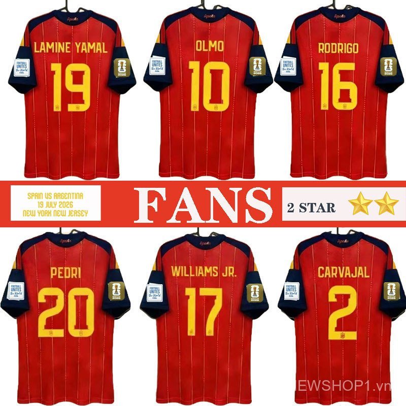 2 STAR 2026 sp HOME FANS W Cup LAMIN YAMAL PEDRI SOCCER jersey