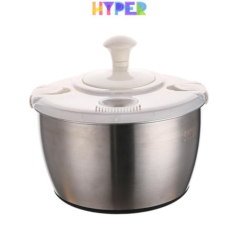 Salad Spinner, Máy Giặt Salad, Máy Sấy Salad 5L Spinner Và Giỏ Giặt Rau, Máy Xả Nước Trái Cây Gia Đì