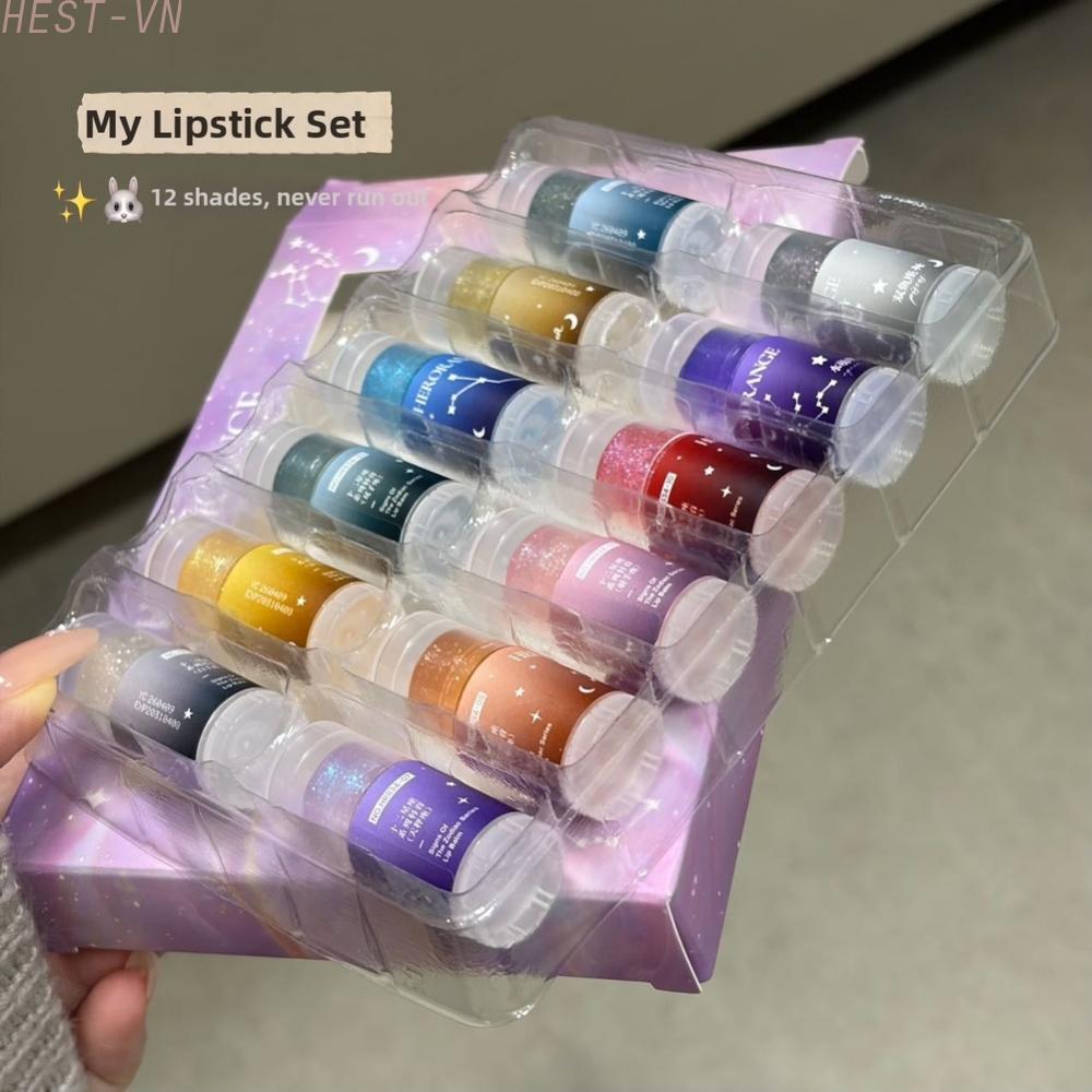 12  FOR zodiac  Signs Lip Balm Set Hydrating Moisturizing Glossy Lip Care with
