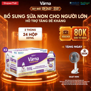 Combo 2 Thùng 12 Hộp Sữa Bột Pha Sẵn Varna Colostrum (24 Hộp GIấy X 237ml) Bổ Sung Sữa Non Tăng Đề Kháng Cho Người Lớn.