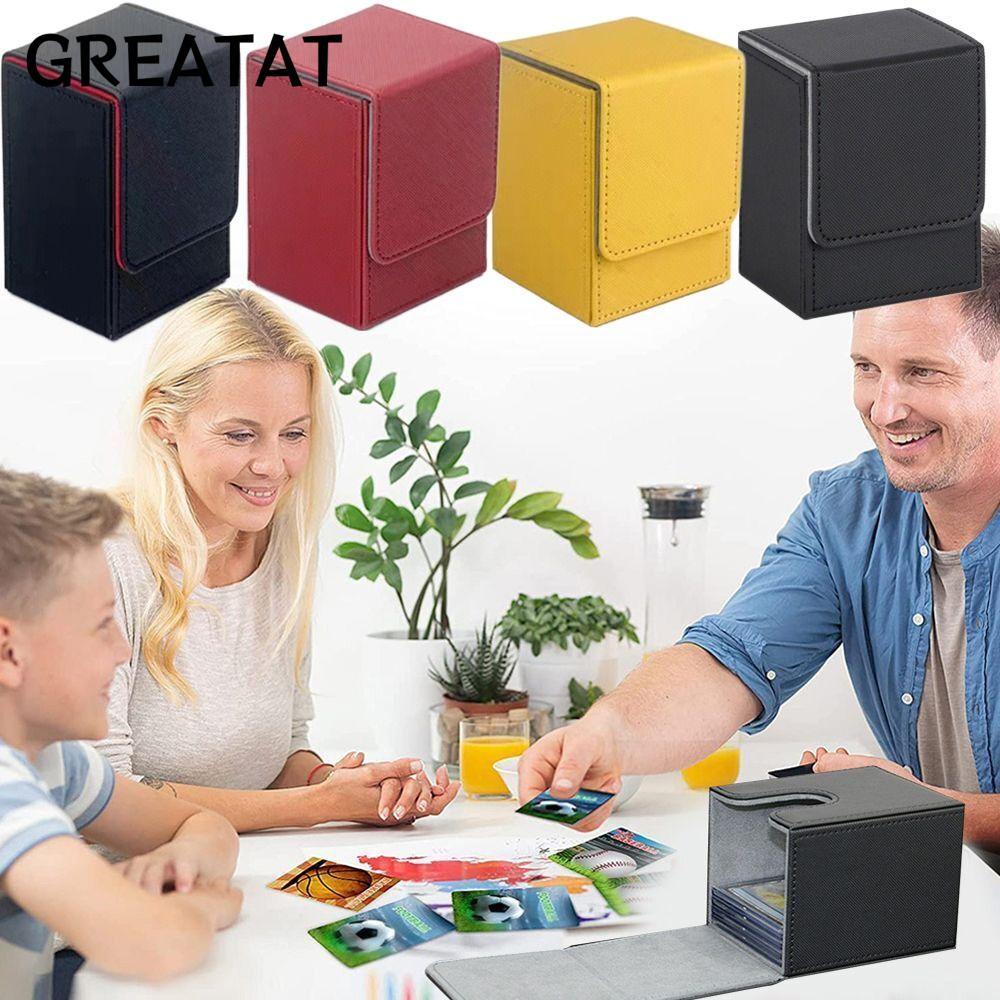 GREAT Game MTG Trading Card Holder, PU Collectible Game Deck Box, Box Storage Organizer Protectors C