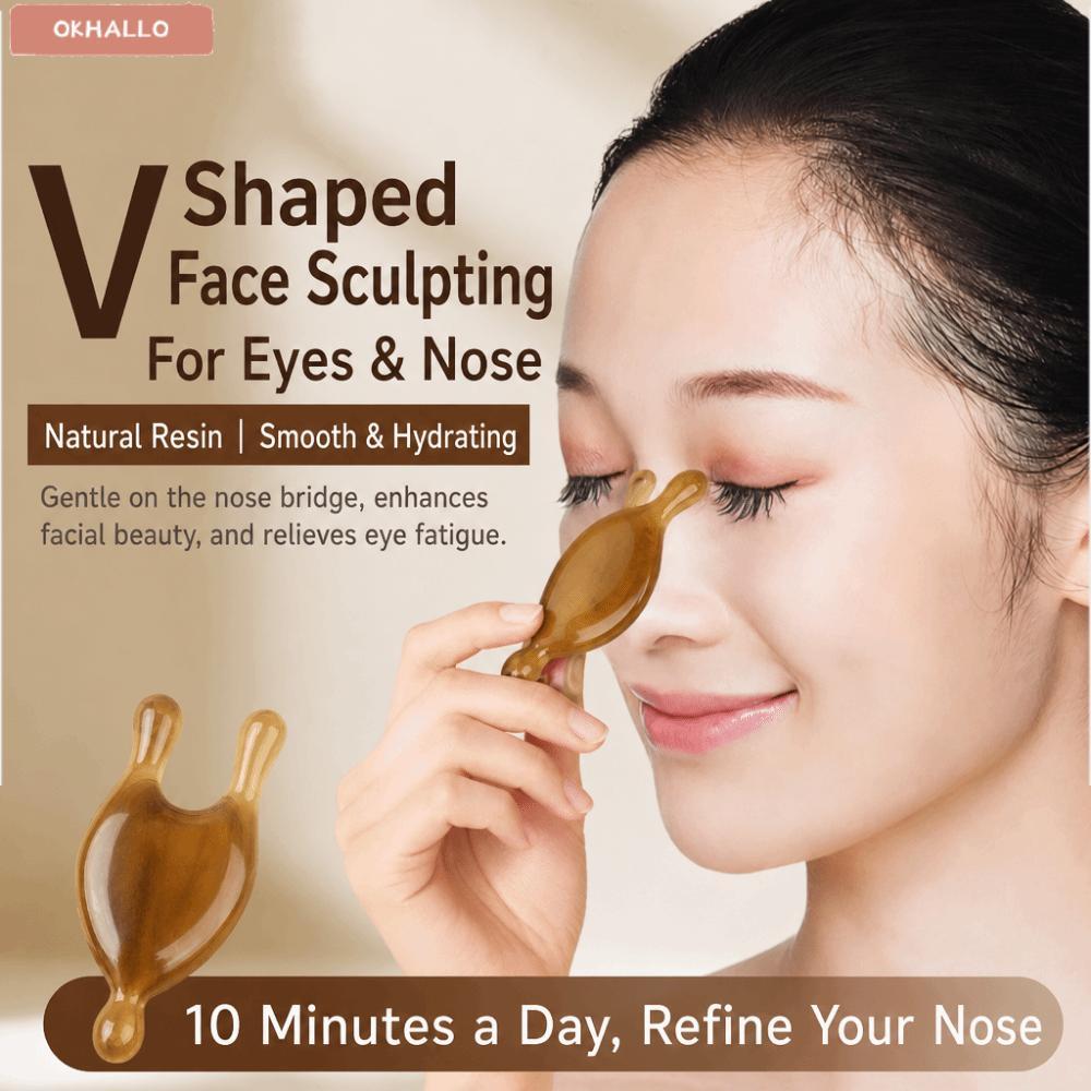 OKHALLO Guasha Dụng cụ cạo, Dụng cụ massage mặt bằng tay nạo vét kinh tuyến, Dụng cụ massage mặt bằn