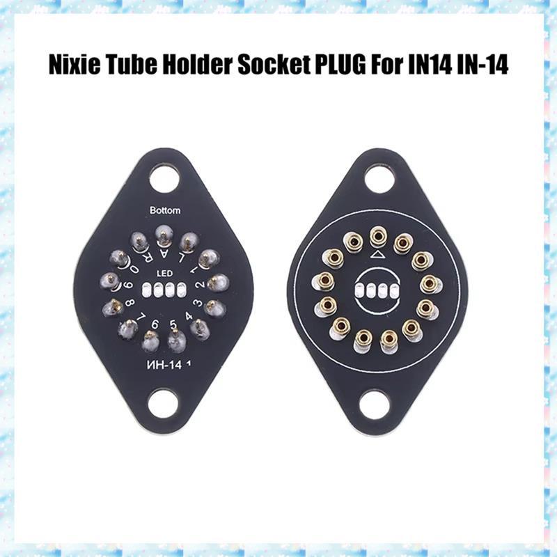 [R Q M U] 4 Ổ cắm ống Nixie In-14 - Phích cắm giá đỡ gắn PCB cho Đồng hồ phát sáng IN14 & Điện tử cổ