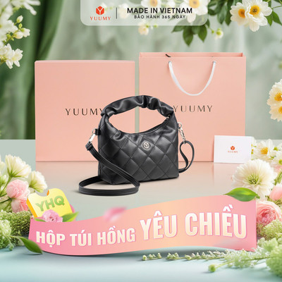 Bộ hộp quà YUUMY (Túi đeo chéo nữ YUUMY YN271 + Hộp quà YHQ2 + Túi giấy YTG2 + Túi rút BVR3838 + Thiệp cảm ơn YBT1)