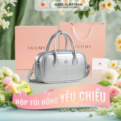 Bộ hộp quà YUUMY (Túi đeo chéo nữ YUUMY YN303 + Hộp quà YHQ2 + Túi giấy YTG2 + Túi rút BVR3838 + Thiệp cảm ơn YBT1)