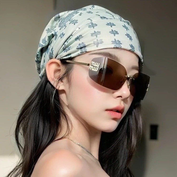 Miu Home Retro Kính Mát Mỹ Cao Cấp Rich Home Con Gái Kính Mát Thời Trang Zhang Yuanying Kính08023208