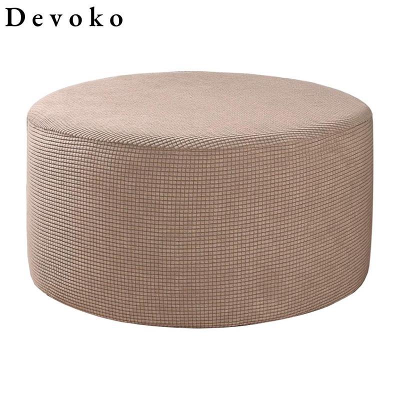 Devoko Ottoman Slipcover Footrest Foottool Lưu trữ Ottoman Cover, Dex Slipcover Machine Có thể giặt 