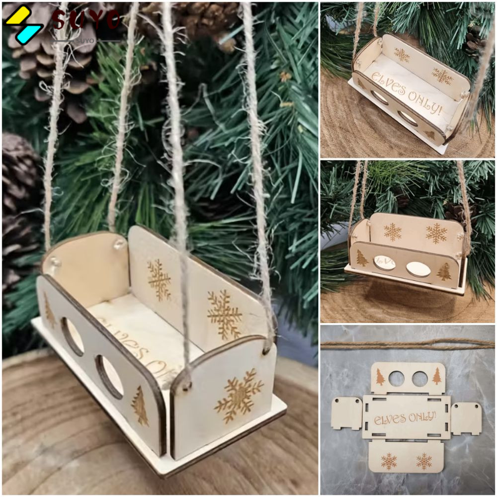 SUYO Elves Đồ trang trí xoay, DIY Elves Chỉ trang trí treo Giáng sinh, Bông tuyết sáng tạo Dễ dàng l
