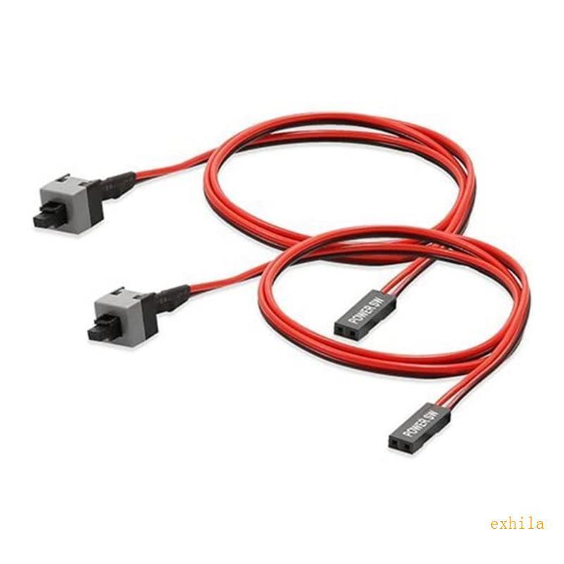 Exhila 2 Pin Máy Tính Switch Line Khởi Động Lại Cáp Khung Xe Boot Line Reset Line Power 2Pk