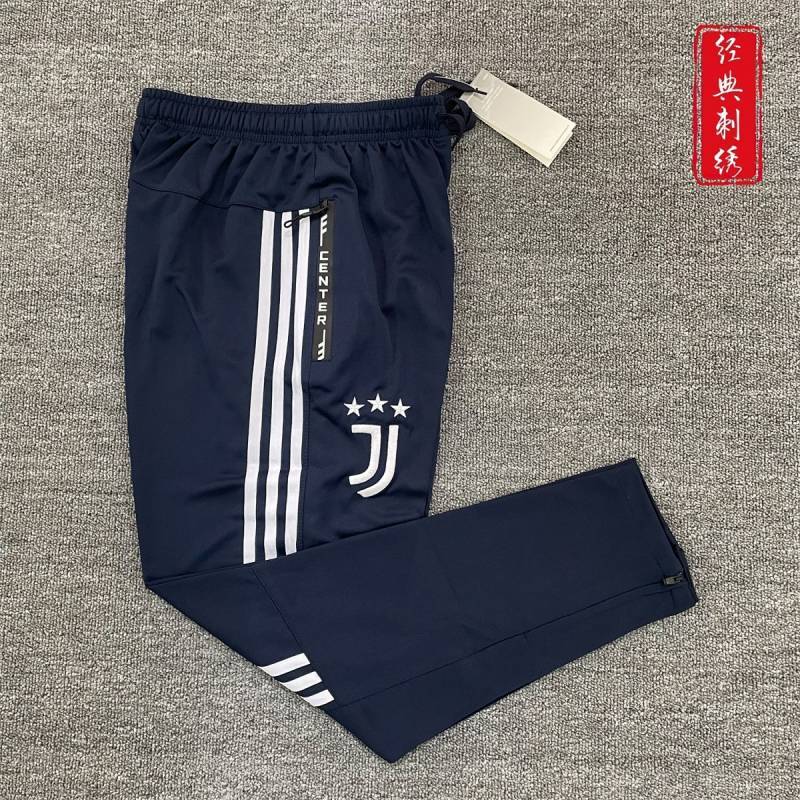 Quick-Drying Classic Three-Bar Juventus Real Madrid Football Wear Training Trousers Casual Zipper Sp