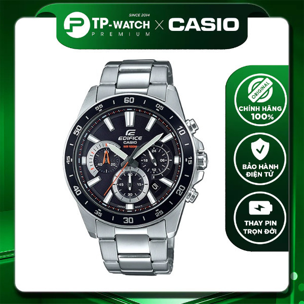 Đồng hồ nam dây thép Casio Edifice EFV-570D-1AVUDF chống nước 100m | Edifice EFV-570D-1A