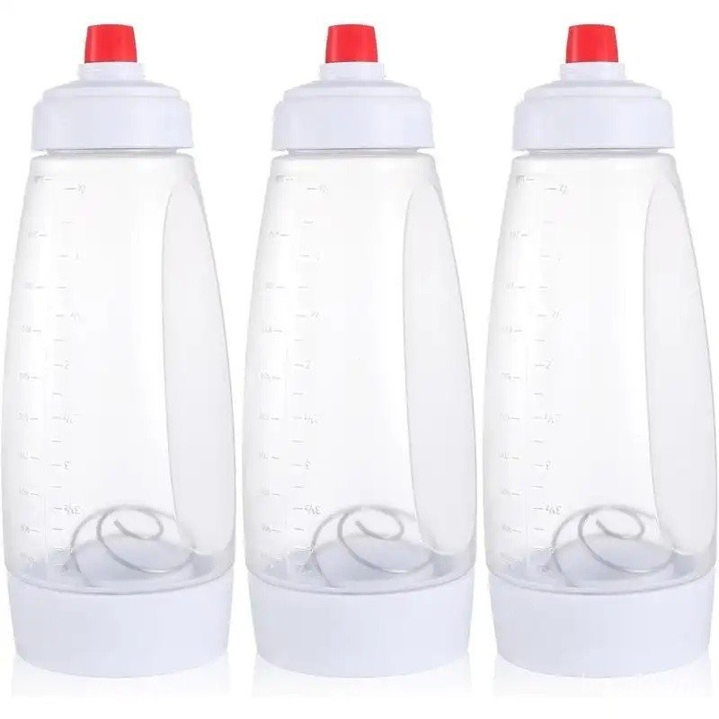 3 Pack Pancake Batter Dispenser Bottle with Blender Squeezes Pancake Batters Mixer Kitchen Shaker Ba