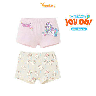 [Giao màu ngẫu nhiên] Combo 2 quần lót đùi vải modal cao cấp bé gái Rabity 5031